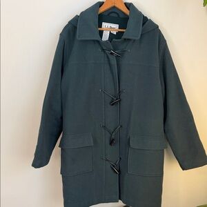 L.L.Bean Dark Green Pea Coat